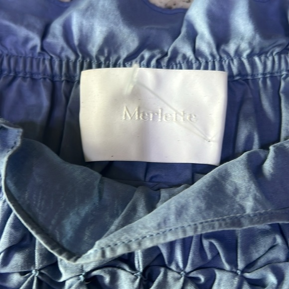 Merlette Women's Blue Ruffled Top - Picture 4 of 7